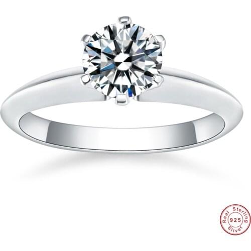 925 sterling silver ring 3.5ct Classic style Diamond Jewelry Moissanite Ring Wedding Party Anniversary Ring For Women