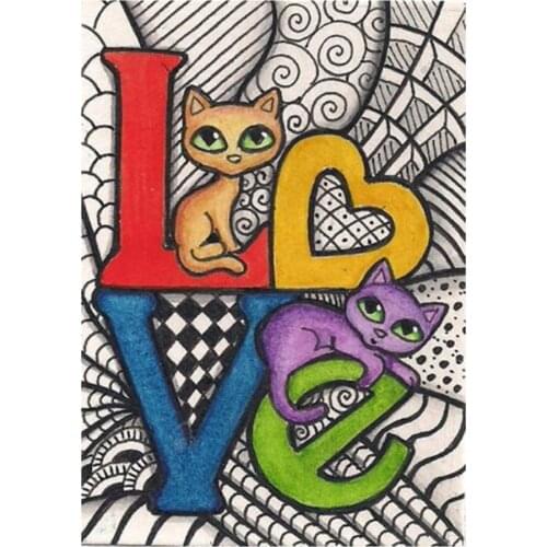 Art cartoon animal pattern 5D DIY full diamond cross stitch diamond mosaic home decoration