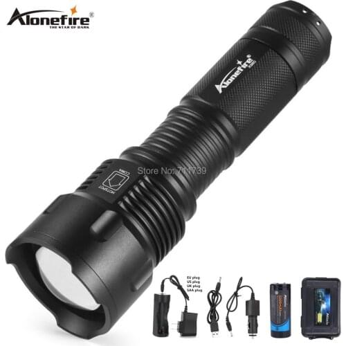 AloneFire X980 powerful Led flashlight 26650 battery zoom Cree xml-t6 lanterna led torch flash light hunting camping bicycle