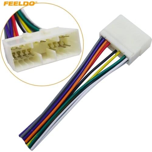 FEELDO 1PC Car Audio Radio Stereo Wiring Harness Adapter For Daewoo/Actyon/Chevrolet Spark Install Aftermarket CD/DVD Stereo