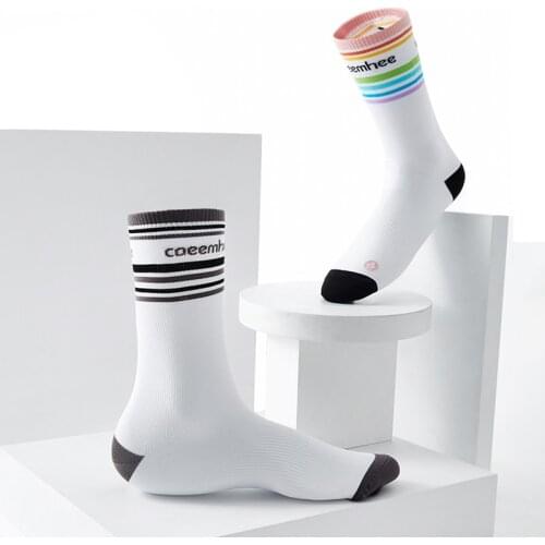 CAEEMHEE Anti Slip Professional Bike Socks Compression Sports Sock Men And Women Street Sports Sock Racing Cycling Socks Workout