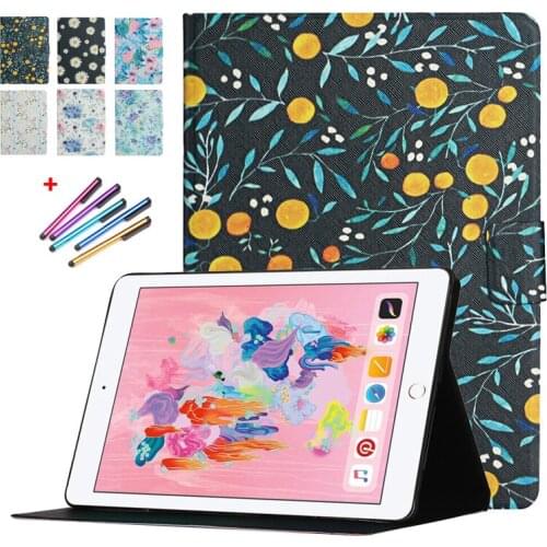 Tablet Cover For iPad 9.7 Case 2017 2018 fashion pattern cover Funda For iPad 5 6 Air 1 2 5th 6th Generation case