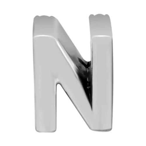 CKK 925 Sterling Silver Letter N Charm Beads Original Fashion Jewelry Making Fits For Bracelets & Bangle