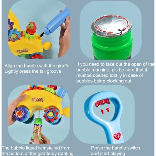 Kids Automatic Gatling Bubble Gun Toys Summer Soap Water Bubble Machine Lawn Mower Electric Bubble Machine Help Stand And Run