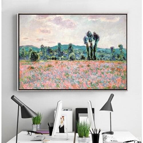 Cotton no frame Monet impression flower landscape canvas printings oil painting printed on cotton wall art decoration picture