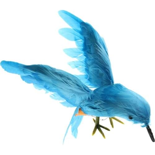 Artificial Bird Feathered Sparrow with Open Home Garden Tree Decor