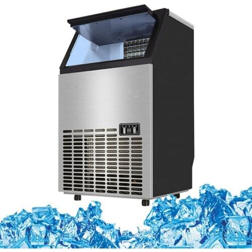 Commercial Ice Maker Desktop Milk Tea Shop Small Bar 220V Household Frozen Appliances Mini Square Shape Ice Making Machine