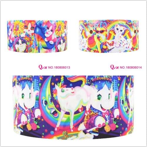 Q&N ribbon 16mm 22mm 25mm 38mm 50mm 75mmColorful animal printed grosgrain ribbon webbing 50yards/roll for headband free shipping