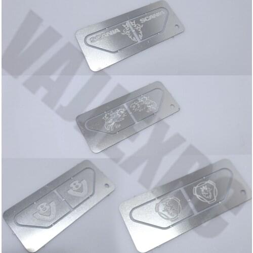Fender Decoration Metal Logo for 1/14 Scale TAMIYA Remote Control Tractor Scania R470 R620 R730