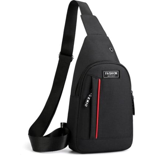 Fashion Men Chest Bags Solid Multi-pocket Crossbody Bag Oxford Shoulder Waist Pack Multi-function Travel Outdoor Package 2021