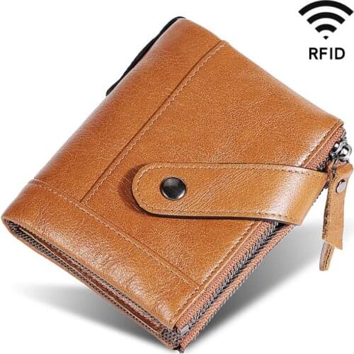 MAHEU Sof Genuine Leather Pocket Wallet of Men Male Short Purse for coins cards fashion RFID Wallet For Jeans 2020 latest design