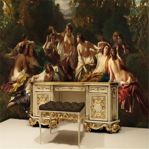 Beibehang desktop wallpaper 3d murals Wallpaper mural painting color oil painting backdrop hotel cafe photo wallpaper