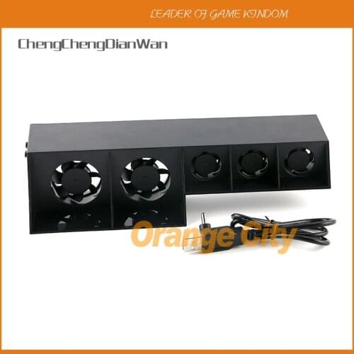 ChengChengDianWan For PS4 Cooling Fan External Cooler Fan for Playstation 4 PS4 Turbo Temperature Control Five Fans USB 3pcs