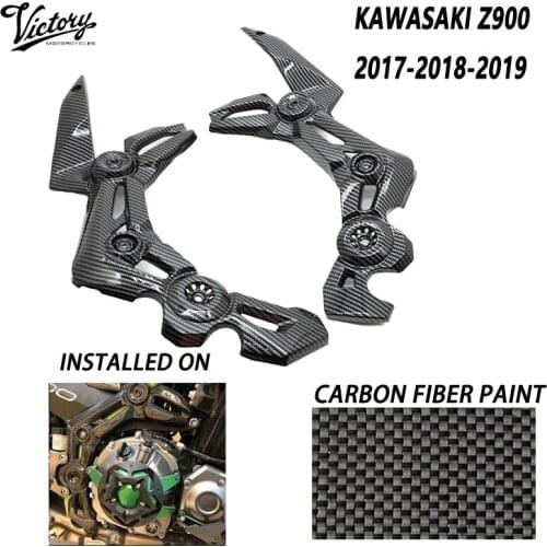Suitable For Kawasaki 2017 2018 2019 Z900 High Quality Kawasaki Motorcycle Side Trim Front Fairing Trim Black Carbon Weldin