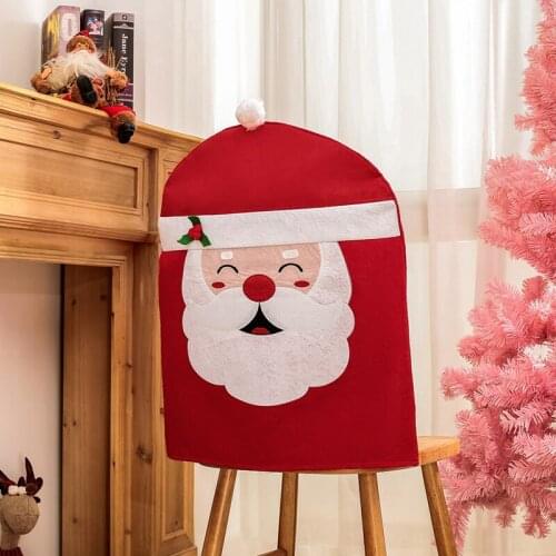 Christmas Decorations Santa Chair Cover Christmas Ornaments Non-Woven Fabric Christmas Table Decor Xmas Gifts New years Decor