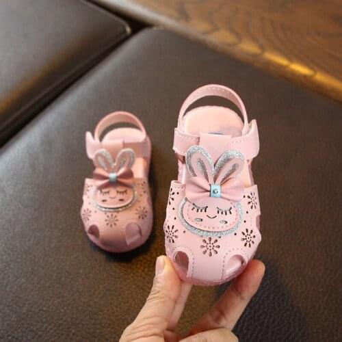 Bobora Light Luminous Sandals Children Baby Girls Led Sport Sneaker Shoes Rabbit Sandals LED Sandals For Girl