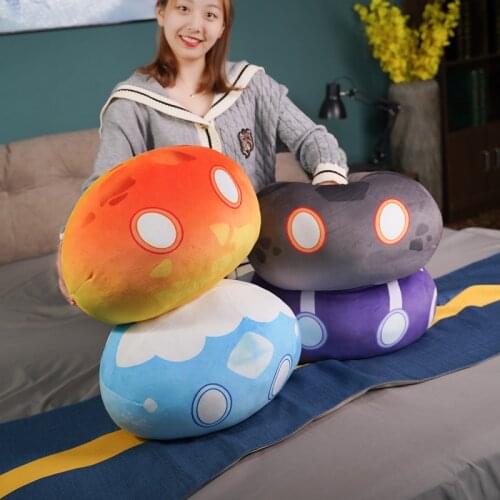 Slime Family Plush Doll Game Genshin Impact Elements Cosplay Pillow Anime Project Accessories Halloween Props Xmas Gift Kids Toy