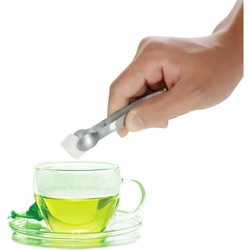 Stainless Steel Sugar Tongs Portable Mini Ice Tongs Universal Food Clips For Barbecue Party Bar Kitchen Bread Clamp Kitchen Tool