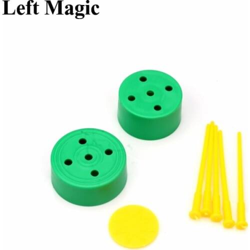 Nail Spike Through Coin Penetrate The Drum Magic Props Funny Gadgets Close Up Tricks Illusion Kids Toy Magic Tricks