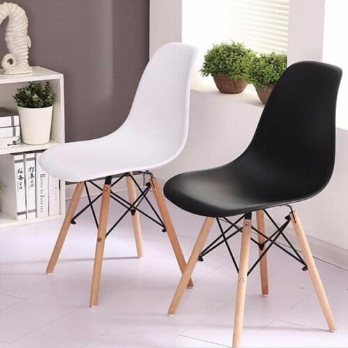 4Pcs Dining Room Chairs Nordic Style Dining Table With Beech Legs Chairs Set Furniture Leisure Coffee Chairs Kitchen Stool HWC