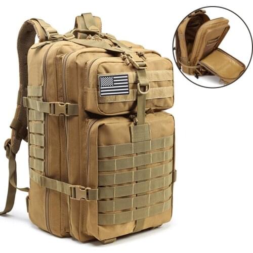 Outdoor Camping Equipment 45L Tactical 3P Backpack Men Army Military Hunting Waterproof Rucksack Fishing Climbing Hiking Bag