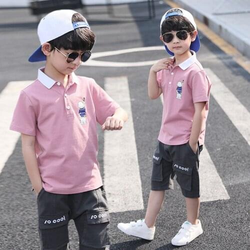 Yellow Pink Spring Summer Girls Clothing Suits T-shirt +Shorts 2pcs/Set Kids Teenager Outwear Sport Beach School High Quality