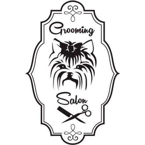 Cat Grooming Salon Pet Shop Sticker Decal Posters Vinyl Wall Art Decals Parede Decor Mural Pet Shop Sticker