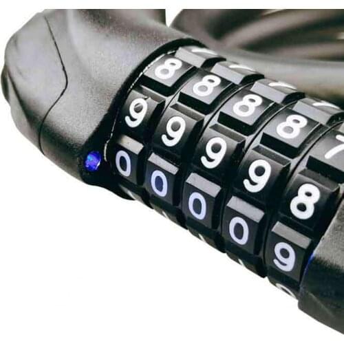 Bike lock bicycle anti-theft lock universal protection lock 5-digit code lock with bicycle light anti-theft bicycle chain