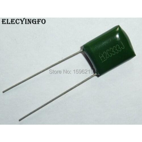 100pcs Mylar Film Capacitor 400V 2G333J 0.033uF 33nF 2G333 5% Polyester Film capacitor