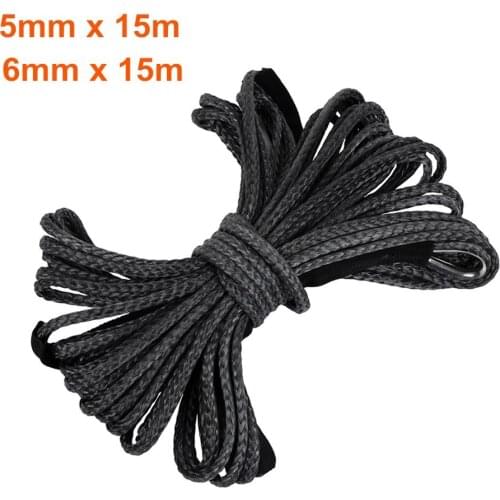 6mm X 15m 5mm X 15m Synthetic Winch Rope Line Cable