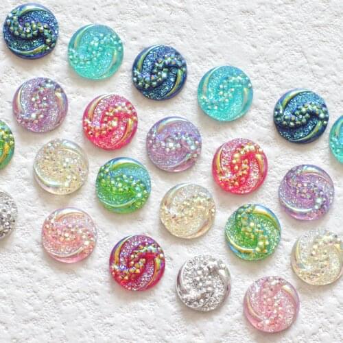 10mm glitter S shape round rhinestone 50pcs Flatback DIY Jewelry Handmade decorations