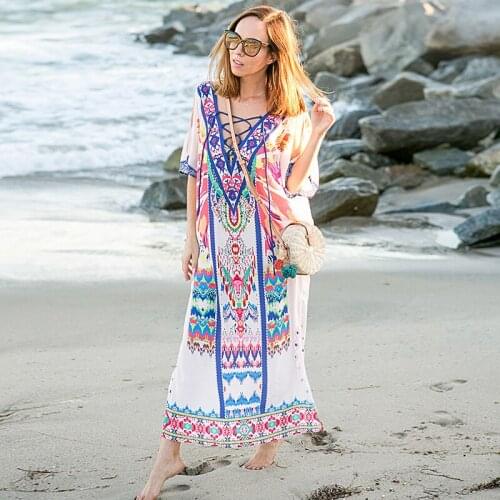 Long Beach Dress Beach Cover ups for Women Pareo de Plage Swimsuit Cover up Beach Sarongs Swimwear Kaftan Beach