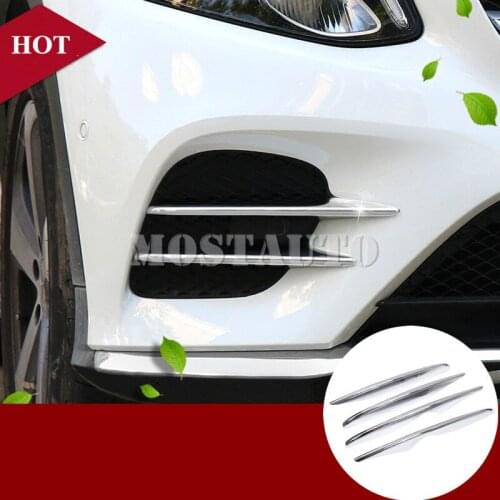 For Mercedes Benz GLC X205 X253 ABS Front Bumper Fog Light Cover Trim 2015-2018 4pcs Car Accessories Interior Car Decor