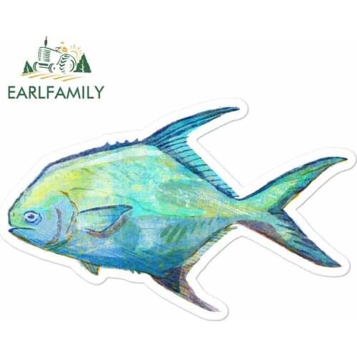 EARLFAMILY 13cm x 8.2cm for Fish Cartoon Anime Car Stickers Vinyl JDM Bumper Trunk Truck Graphics Windshield Bumper Windows