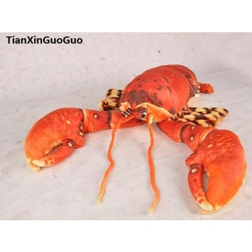 Simulation red lobster plush toy large 55cm soft doll throw pillow birthday gift h0621