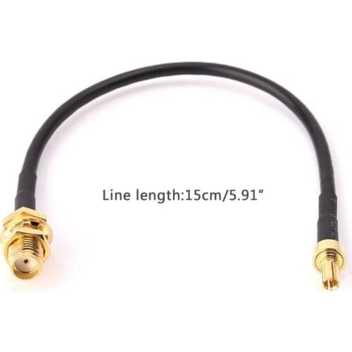CRC9 Male Straight To SMA Female RG174 Pigtail Cable 15cm Antenna Coaxial Cables -hol