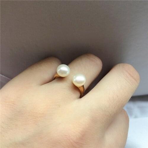 Gold Plated Ring Base Mountings Findings Settings Adjustable Ring Jewelry Parts Fittings Accessories for Pearl Beads