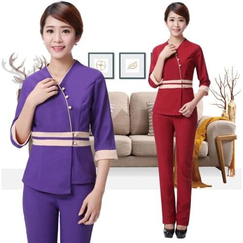 Beautician overalls autumn and winter clothing set beauty salon overalls trousers beauty clothing new beauty work clothes apron