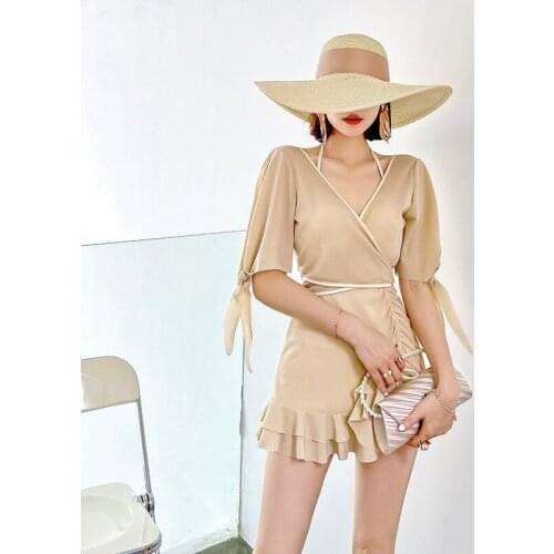 Swimwear Women One Piece Swimsuit Ladies Summer Suit For Bikini Push Up Female 2021 New Skirt Hot Bathing Print Polyester Sierra