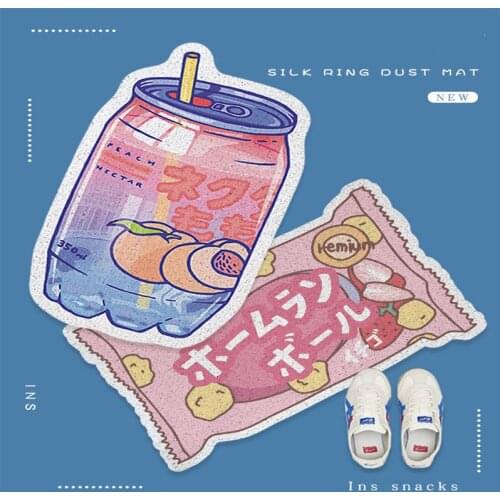 Cartoon Milk Sand Scraping Door Entrance Welcome Mat Sugar Shape Bath Non-slip Rug Dust Removal Carpet Wire Loop Footpad Doormat
