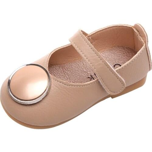 Girls Princess Shoes New Spring Cute Soft-soled Childrens Flats Baby Candy Leather Shoes Girls Peas Shoes Single Shoes