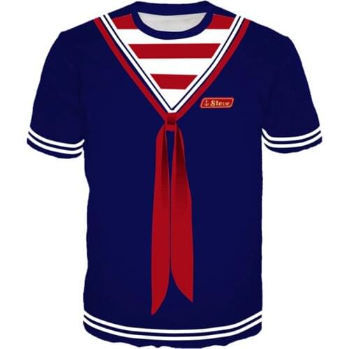 Stranger Things T shirt Costumes Men Boys Tshirt Tops Stranger Things 3 Halloween Christmas T-shirt Costume Top Mens Clothes New