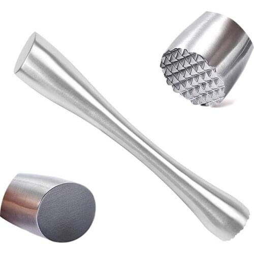 Stainless Steel Wine Mixing Stick Cocktail Muddler Shaker With Crushing Hammer DIY Drink Fruit Mojito Crushed Ice Barware Tool