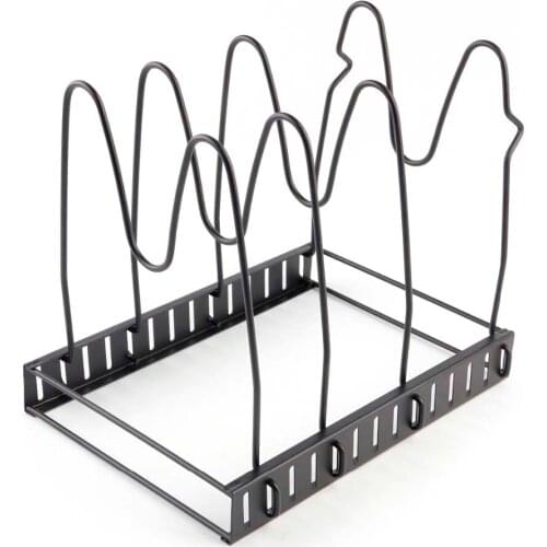 Black 5 layers can be removable iron plant pot pan hanging rack rest stand kitchen storage organizer rack accessories racks