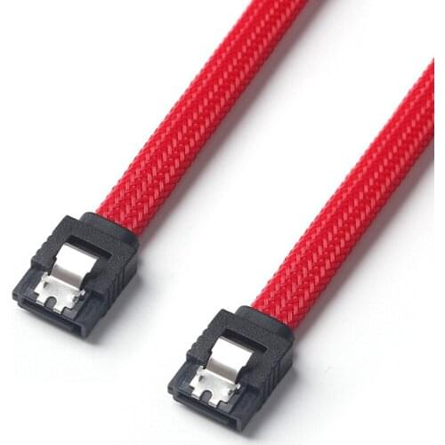 Retail 50CM SATA 3.0 III SATA3 7pin Data Cable 6Gb/s SSD Cables HDD Hard Disk Data Cord with Nylon Sleeved Premium Version