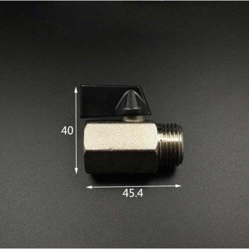 Female to MaLe Nickel Plated Brass Ball Valve DN15 1/2" BSP Temperature 0-120C Pressure 10 Bar Port Size 9.5mm