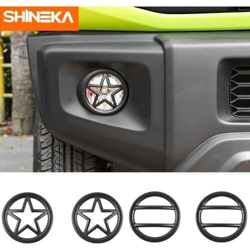 SHINEKA Exterior Stickers For Suzuki Jimny Car Front Fog Light Decoration Cover Accessories For Suzuki Jimny 2019+ Car Styling
