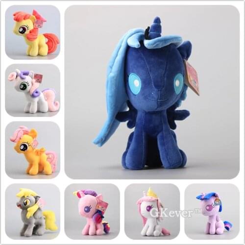 Cute Horses Plush Q Version Princess Luna Celestia Princess Cadance Plush Toys Cute Stuffed Animals Kids Gift 25-32 CM