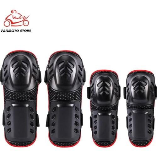 SULAITE 4pc Cycling Skating Motorbike Protective Gear Pads Knee Elbow Pads Wrist Guards Outdoor Sport Safety Protector for Adult