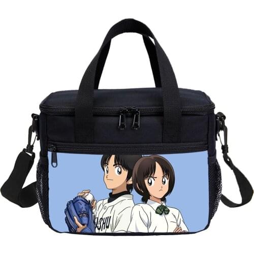Adachi Mitsuru Cross Game Lunch Bag For 2 Person 3D Printing Cartoon Anime Cooler Bag Insulated Thermal Picnic Lunchbox